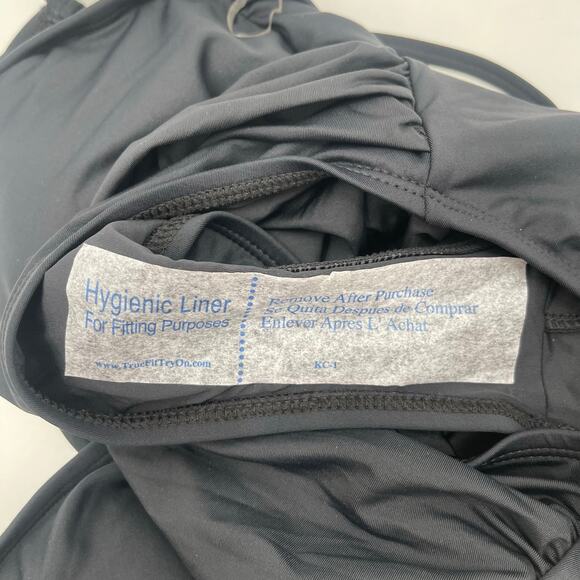 La Blanca Swimsuit SZ 4 Island Goddess Ruched Black One Piece Wired Padding NWT - Picture 16 of 16